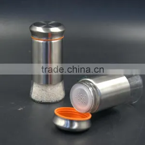 Salt and Pepper Glass Bottle Silver Coat thumbnail-2