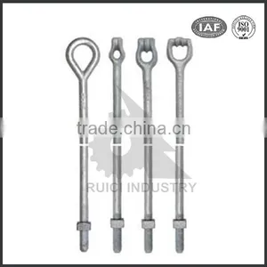 Carbon Steel Forged Carbon Steel Thimble Eye Anchor Rod for Marine Yacht thumbnail-1