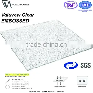 Thick Colored Polycarbonate Solid Embossed Clear Sheet (Valuview Series) thumbnail-4