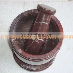 MARBLE MORTAR AND PESTLE HANDICRAFTS thumbnail-3