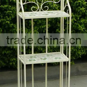 Mosaic Decorative Iron Flower Shelf thumbnail-1