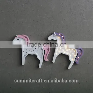 Cute Dreamy Wood LED Wall Hanging Unicorn Lighting thumbnail-3