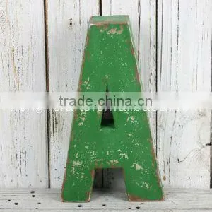 Freestanding Metal Letter With Distressed Tin Finish thumbnail-1