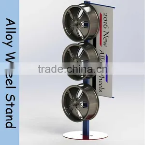 C8591 3 Alloy Wheels Display Rack With Banner thumbnail-1