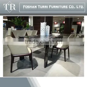Simple Design Modern Solid Wood and Leather Dinning Chair thumbnail-2