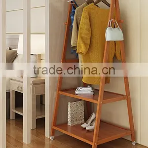 Modern and Simple Wooden Coat Hanger Wooden Clothes Rack Wooden Display Rack thumbnail-6