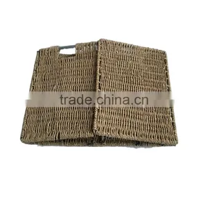 Natural Seagrass Material Eco-friendly Folding Seagrass Storage Basket thumbnail-3