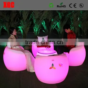Coffee Shop Furniture Led Glowing Colored Tables and Chairs thumbnail-1