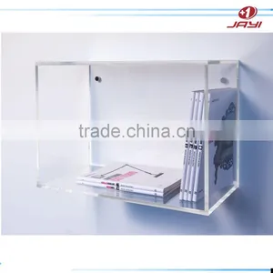 Modern Luxury Clear Acrylic Wall Mounted Cube Shelf thumbnail-1