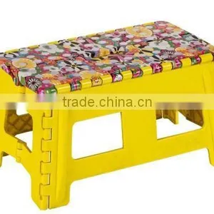 Good Quality Nice Looking Anti-Slip Plastic Folding Step Stool Folding Plastic Stool 450721 thumbnail-3