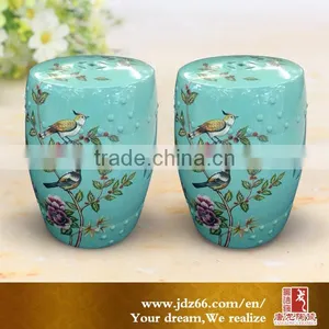 Special Application Cyan Glazed Hand Painting Stools/table Chair Sets thumbnail-1
