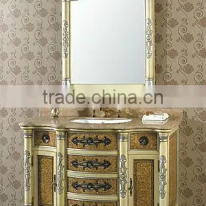 Vintage European Bath Vanities,New Style Vanity For Bathroom,Hand Carved Mirror Cabinet Vanities Bathroom(BF08-4070) thumbnail-1