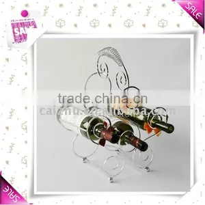 7 Bottle Standing Handicrafted Antique Metal Wine Racks thumbnail-1