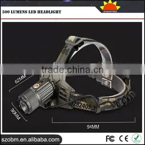 Rechargble Adjustable Zoom Headlamp 500 Lumens Led Headlight thumbnail-2