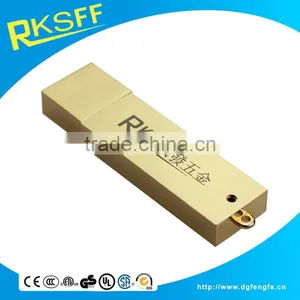 2017 Business Gifts Zinc Alloy Gold Plating USB Shell With Logo thumbnail-2