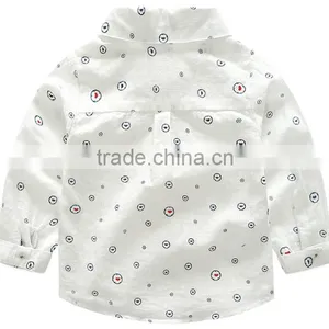 Populer Kids Boys Cactus Heart-shaped Print Cotton and Linen Shirt thumbnail-3
