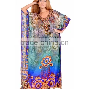 Kaftan Silk Long/digital Print Kaftan/silk Kaftan/dubai Kaftan/moroccan Kaftan/10 thumbnail-3