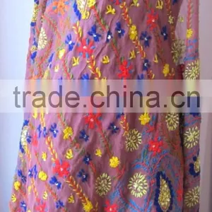 PHULKARI GEORGETTE DUPATTA SHAWL, Sequin Hand Embroidery Dupatta thumbnail-5