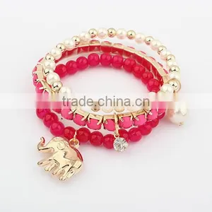Vintage Elephant Charm Finger Chain Ring Bracelet 2016 Cheap Finger Chain Beracelet Women Hand Bracelet Jewelry thumbnail-2