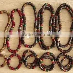 Hiphop Wooden Reggae Rasta Bracelets Necklace Jewelry Coco Wood Bead Bracelet Necklace Jewelry thumbnail-6