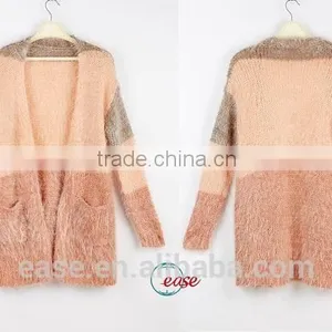 V Neck Men Cardigan Striped Fashion Mohair Sweater thumbnail-3
