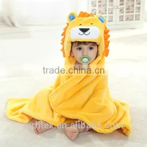 Embroidery Designs Animal Cartoon Wholesale Bathrobe/premium Flannel Baby Towel for Bathroom thumbnail-3