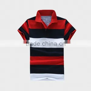 Stripe Men's Polo Shirt With Ribbon thumbnail-4