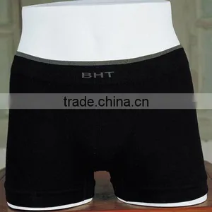 Black Seamless Mens Underwear Boxers thumbnail-1
