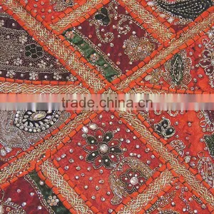 Orange India Floor Pillow Large Square Decorative Pillow Cushion 26 thumbnail-3