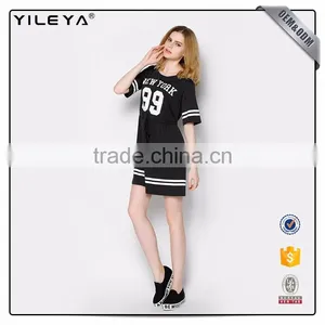 Customizable Alphabet & Pattern Printing Ladies Black Dresses thumbnail-2