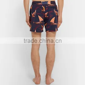2017 Hot Sale Summer Shorts Men Beach Mid-Length Embroidered Custom Made 100% Nylon Swim Shorts Wholesale thumbnail-3