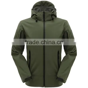 Wholesale Customized Outdoor Mens Hooded Winter Softshell Jacket thumbnail-1