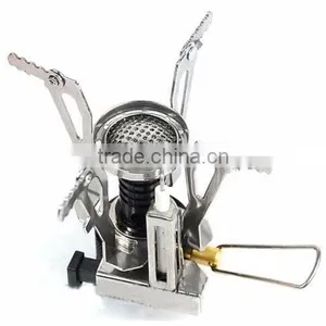 Mini Portable Collapsible Ultralight Backpacking Canister Outdoor Camp Stove Butane Propane Burner for Gas Canisters With Piezo thumbnail-2