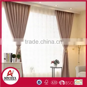 Polyester-cotton Fabric Blackout Window Curtain With Dark Blue thumbnail-1