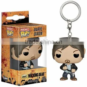 2017 Walking Dead POP Keychain, Hot Selling Pocket POP Keychain Walking Dead Daryl Dixon, Mini Figure Keychain thumbnail-1