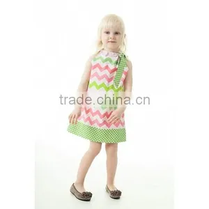 Mother and Daughter Matching Dresses Strip Adult Girls Frock thumbnail-4
