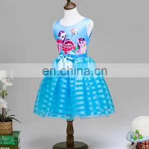 2016 Frozen Elsa Girl Party Dress , The New Children Dress Roses Frozen Elsa ANNA Dress Cartoon Pony BOLI Pony 27312 thumbnail-3