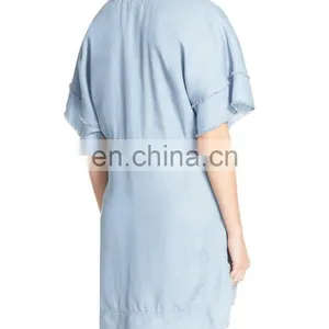 C103 Lace Neck Cover Up Tunic Beach Kaftan thumbnail-2