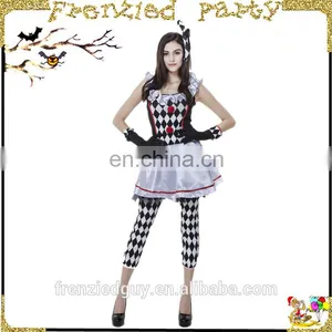 Women Sexy Adult Clown Costume thumbnail-1