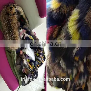 Irisfox 2016 Winter Warm Fox Fur Lining Fox Fur Hooded Coat thumbnail-3