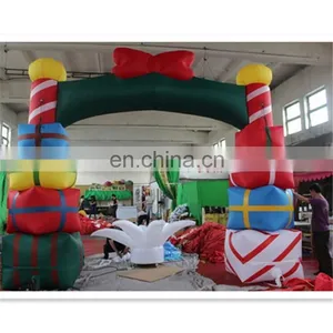 Event Inflatable Led Arch Lighted Christmas Archway Entrance Arch With Gift Boxes for Sale thumbnail-1