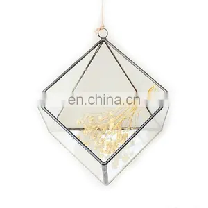 Terrarium Geometric Glass Terrarium Wholesale With Ring Lead-free thumbnail-2