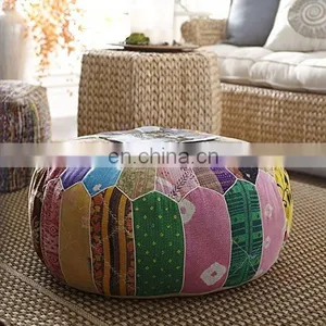 Handmade Cushion Pillow Cover Floor Sofa Throw Indian Decor Kantha Art Moroccan Ottoman Puff. thumbnail-2