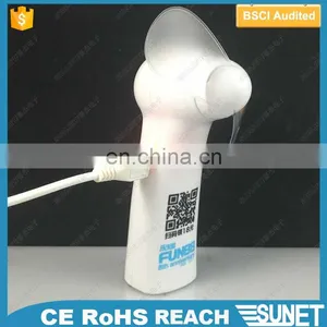 Hot Sale Promotion Custom Logo Print and Customized Message Rechargeable Battery Led Fan thumbnail-3