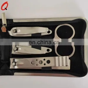 Factory Outlet High Grade Manicure Scissors Set Stainless Steel Silver Polished Nail Clippers thumbnail-1