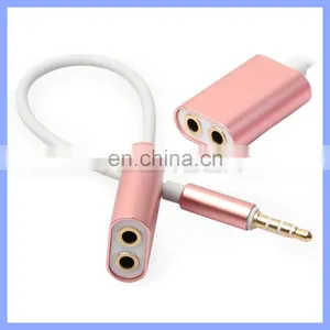 3.5mm 1 Male to 2 Female Headphone Earphone Audio Extension Y Splitter Cable thumbnail-1
