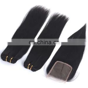 2017 Hot Sale Straight Hair Mink Brazilian Hair Bundle With Closure thumbnail-5