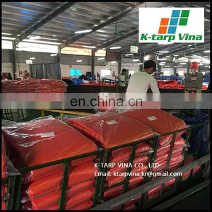 Dark Blue/Orange PE Tarpaulin, Logo Printing, Made in Vietnam thumbnail-2