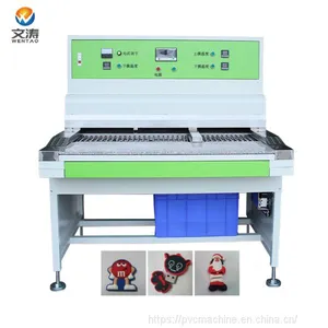 3 Stations Pvc Rubber 3d Patch Making Machine thumbnail-1