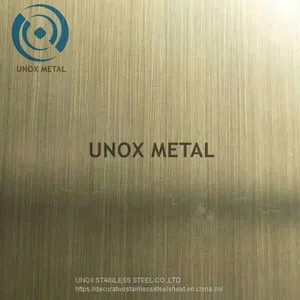 Deep Hairline Brush Colored Stainless Steel Sheet Copper Bronze Plate in 304 Grade Prime Sheet thumbnail-1